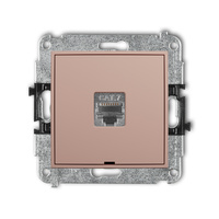 KARLIK ICON 62IGKBO-9 Mechanizm gniazda komputerowego pojedynczego 1xRJ45, kat. 7, ekranowany, 8-stykowy, bez pola opisowego