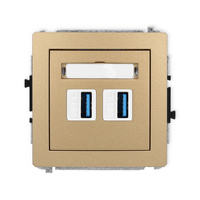 KARLIK DECO 8DGUSB-6  Gniazdo podwójne 2xUSB A-A 3.0
