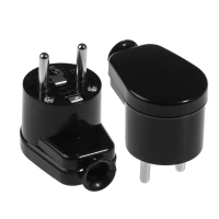 Plastrol WT-16 CZARNA Wtyczka kątowa 2p+Z 16A czarny W-10113