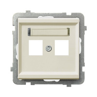 OSPEL SONATA GPK-2R/p/27 Obudowa gniazda podwójnego typu Keystone prosta