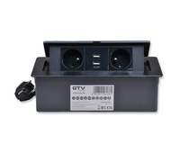 GTV Gniazdo wpuszczane SOFT 2X GN Z/U USB AE-PBSUC2GU-20N