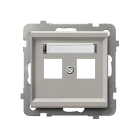 OSPEL SONATA GPK-2R/p/82 Obudowa gniazda podwójnego Keystone prosta