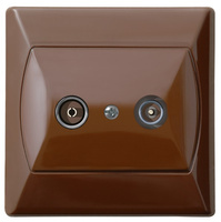 OSPEL AKCENT GPA-10APZ/24 Gniazdo RTV zakończeniowe brąz