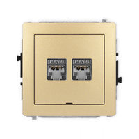 KARLIK DECO 29DGKBO-6 Gniazdo komputerowe podwójne 2xRJ45