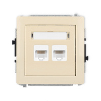 KARLIK DECO 1DGK-2  Gniazdo komputerowe podwójne 2xRJ45