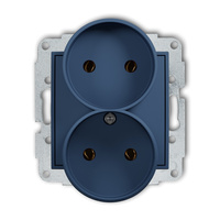 KARLIK ICON 64IGPR-2 Mechanizm gniazda podwójnego do ramki bez uziemienia 2x2P (bez przesłon torów prądowych)