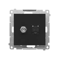 Kontakt-Simon 55 Gn. ant. „F” + RJ45 kat.6 (mod) TASFRJ45.01/149 Cz mat