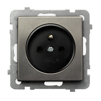 OSPEL SONATA STAL INOX GP-1RMZ/m/37 Gniazdo pojedyncze z uziemieniem