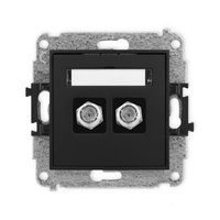 KARLIK ICON 12IGF-2  Gniazdo antenowe podwójne typu F (SAT) niklowany