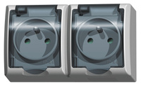 OSPEL FALA GNH-2HZP/00/d Gniazdo podwójne z/u z przesłonami torów, IP 