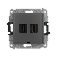 KARLIK ICON 28IHDMIBO-6 Mechanizm gniazda podwójnego HDMI 2.1, 8K, bez pola opisowego