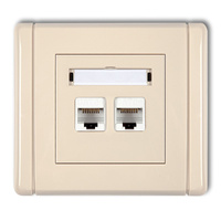 KARLIK FLEXI 1FGK-6   Gniazdo komputerowe podwójne 2xRJ45