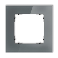 KARLIK ICON 28-12-IRSK-1 Ramka uniwersalna pojedyncza kwadratowa - efekt szkła (ramka: grafitowa; spód: czarny)