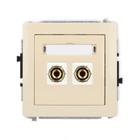 KARLIK DECO 1DGG-3 Gniazdo głośnikowe pojedyńcze (typu banan - czerwony i czarny