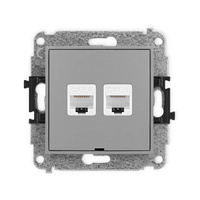KARLIK ICON 27IGKBO-4  Gniazdo komputerowe podwójne 2xRJ45