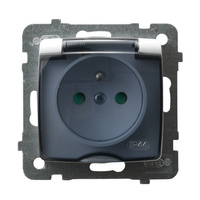 OSPEL KARO GPH-1SZP/m/00/d Gniazdo bryzgoszczelne z/u IP-44 Przesłony