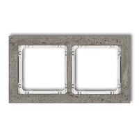 KARLIK DECO 28-0-DRB-2 Ramka uniwersalna podwójna - beton (ramka: ciemnoszary; spód: biały)
