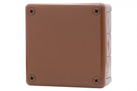 F-ELEKTRO F1.0316 Puszka H55-L 118x118x46 IP55 12-wylotowa brązowa