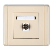 KARLIK FLEXI 1FGF-1.1  Gniazdo antenowe pojedyncze typu F (SAT) pozłacane