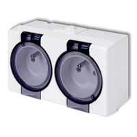 Gniazdo podwójne z uziemieniem 2x(2P+Z)GHS-2nd