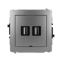 KARLIK DECO 11DGUSBBO-2  Gniazdo podwójne 2xUSB A-A 2.0