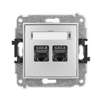 KARLIK ICON 7IGK-12  Gniazdo komputerowe podwójne 2xRJ45