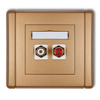 KARLIK FLEXI 8FGRCA-2  Gniazdo podwójne RCA (typu cinch - biały i czerwony