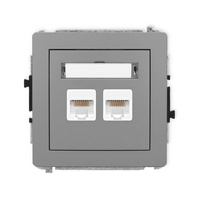 KARLIK DECO 27DGK-2  Gniazdo komputerowe podwójne 2xRJ45