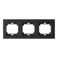 Ramka potrójna pionowa Onyx, RA-3OP, czarny