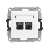 KARLIK ICON 25IGK-12  Gniazdo komputerowe podwójne 2xRJ45