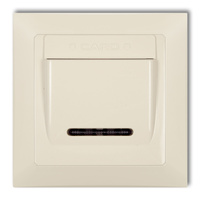 KARLIK DECO 1DSHSO-1 Łącznik hotelowy z ramką uniwersalną pojedynczą z tworzywa DECO Soft