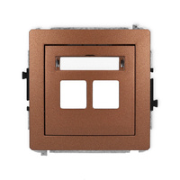 KARLIK DECO 9DGM-2P  Gniazdo multimedialne podwójnego bez modułu (standard Keystone)