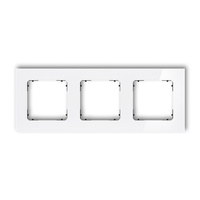 KARLIK ICON 0-12-IRSK-3 Ramka uniwersalna potrójna kwadratowa - efekt szkła (ramka: biała; spód: czarny)