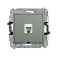 KARLIK MINI 61MGTBO-1 Mechanizm gniazda telefonicznego pojedynczego 1xRJ11, 4-stykowy, beznarzędziowe, bez pola opisowego