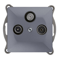 Gniazdo abonenckie ,,RTV/SAT" Pearl, GAPS-2P, antracyt