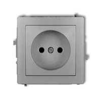 KARLIK DECO 7DGP-1p  Gniazdo pojedyńcze  bez uziemienia 2P (przesłony torów prądowych)