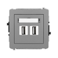 KARLIK DECO 27DGUSB-2  Gniazdo podwójne 2xUSB A-A 2.0