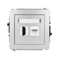 KARLIK DECO 7DGHK  Gniazdo pojedyńcze  HDMI 2.0 + gniazda komp. poj. 1xRJ45