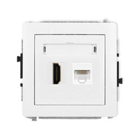 KARLIK DECO DGHK  Gniazdo pojedyńcze  HDMI 2.0 + gniazda komp. poj. 1xRJ45