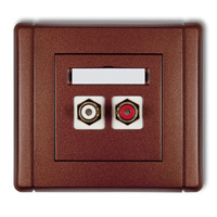 KARLIK FLEXI 9FGRCA-2  Gniazdo podwójne RCA (typu cinch - biały i czerwony