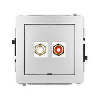 KARLIK DECO 7DGRCABO-2  Gniazdo podwójne RCA