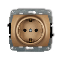 KARLIK TREND 8GP-1sp  Gniazdo pojedyńcze  z uziemieniem SCHUKO 2P+Z (przesłony torów prądowych)