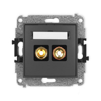 KARLIK ICON 28IGG-4  Gniazdo głośnikowe pojedyńcze (typu banan - czerwony i czarny