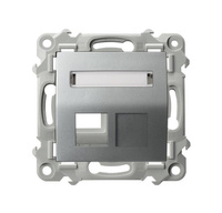 OSPEL SZAFIR GPK-1ZS/p/18 Obudowa gniazda pojedynczego Keystone skośna