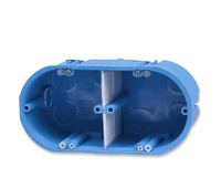 SIMET P2x60K 32322203 Puszka inst. podwójna do ścian GK płytka