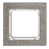 KARLIK DECO 28-0-DRB-1 Ramka uniwersalna pojedyncza - beton (ramka: ciemnoszary; spód: biały)