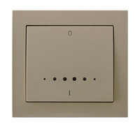 OSPEL KIER ŁP-11WS/01 Łącznik dwubiegunowy z podświetleniem beż