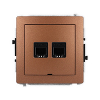 KARLIK DECO 9DGTBO-2 Gniazdo telefoniczne podwójne 2xRJ11