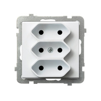 OSPEL SONATA GP-3R/m/75 Gniazdo potrójne EURO biały