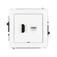 KARLIK DECO 25DGHKBO  Gniazdo pojedyńcze  HDMI 2.0 + gniazda komp. poj. 1xRJ45